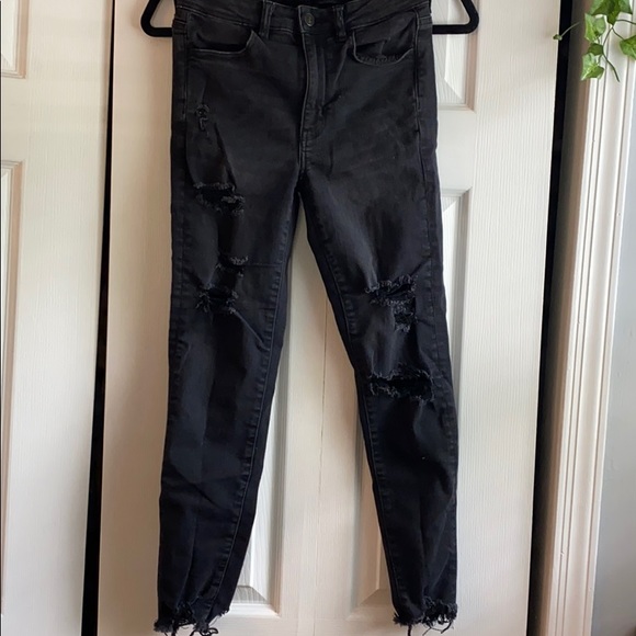 American Eagle Outfitters Denim - American Eagle Black Ripped Jeggings